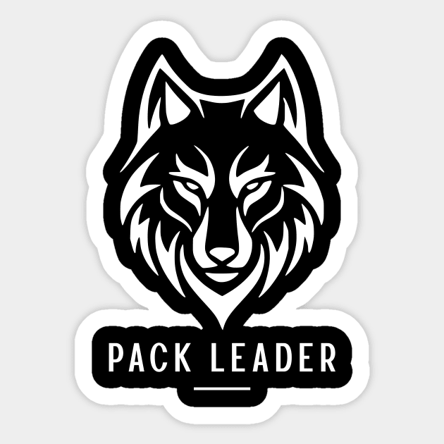 Pack Leader Wolfs Head Design Sticker by Designed By Marty